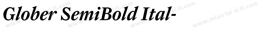 Glober SemiBold Ital字体转换